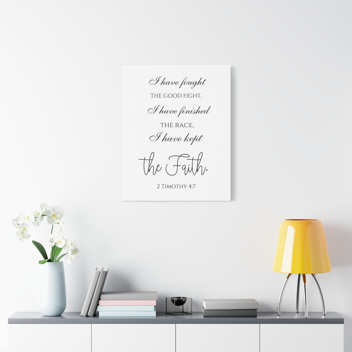Scripture Walls 2 Timothy 4:7 I Have Kept the Faith Bible Verse Canvas Christian Wall Art Ready to Hang Unframed-Express Your Love Gifts