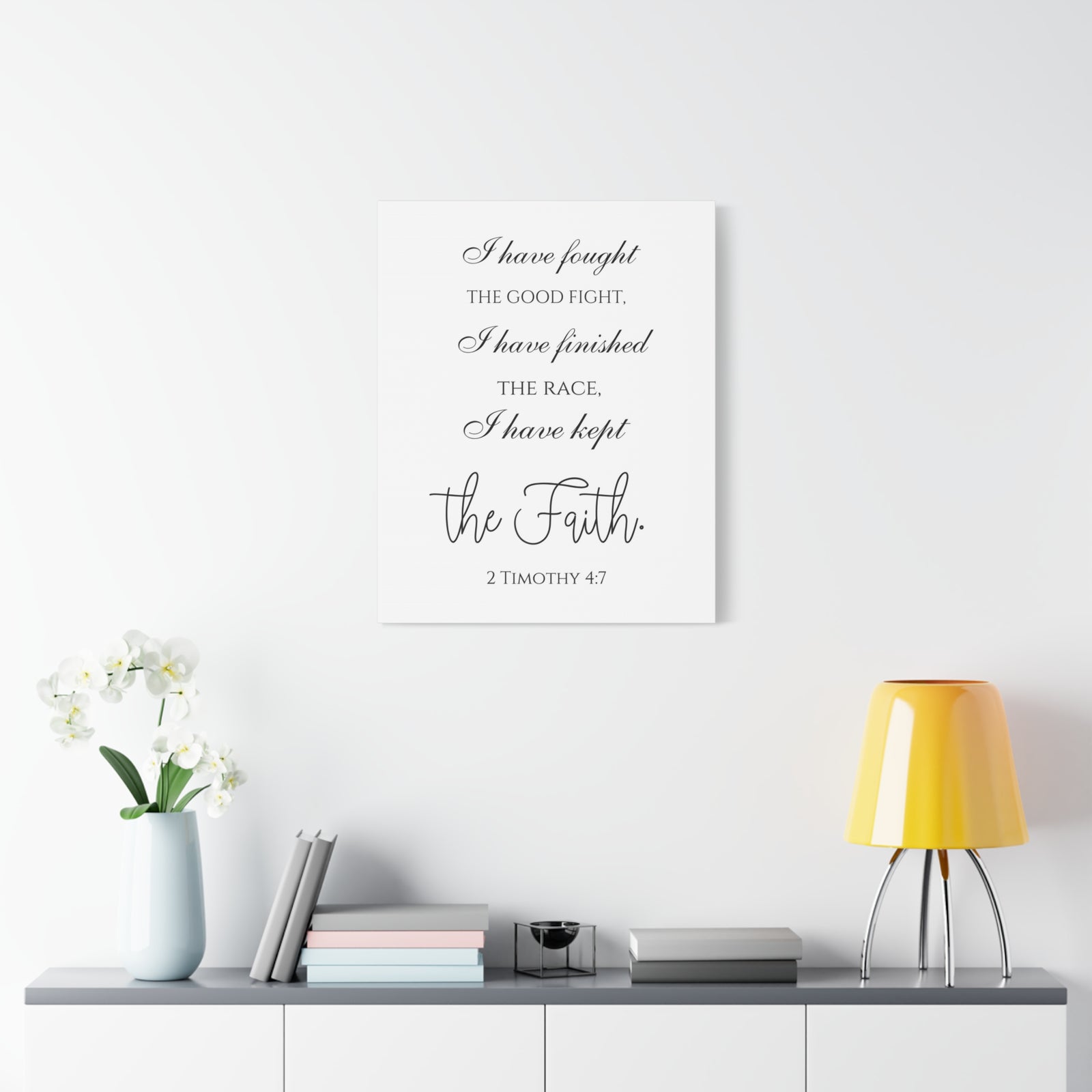 Scripture Walls 2 Timothy 4:7 I Have Kept the Faith Bible Verse Canvas Christian Wall Art Ready to Hang Unframed-Express Your Love Gifts