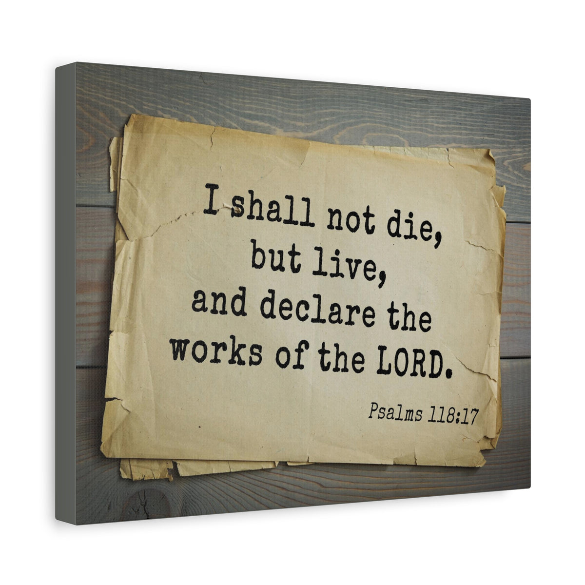 Scripture Walls Works Of The Lord Psalms 118:17 Bible Verse Canvas Christian Wall Art Bible Verse Print Ready To Hang-Express Your Love Gifts