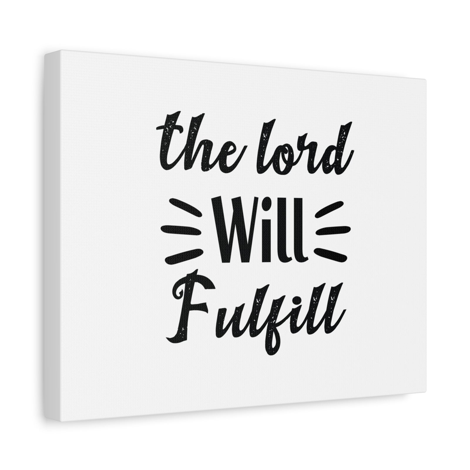 Scripture Canvas The Lord Will Fulfill Psalm 138:8 Christian Wall Art Bible Verse Print Ready to Hang-Express Your Love Gifts