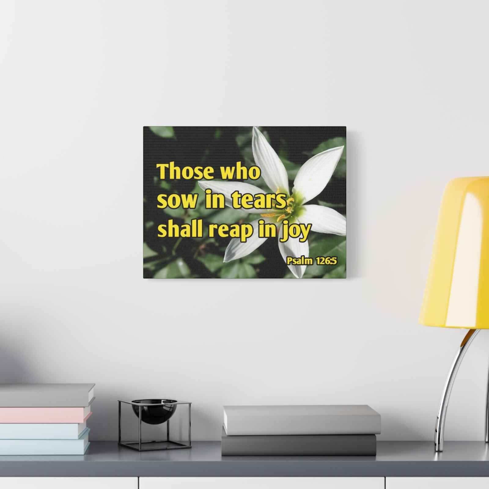 Scripture Walls Shall Reap In Joy Psalm 126:5 Bible Verse Canvas Christian Wall Art Ready to Hang-Express Your Love Gifts