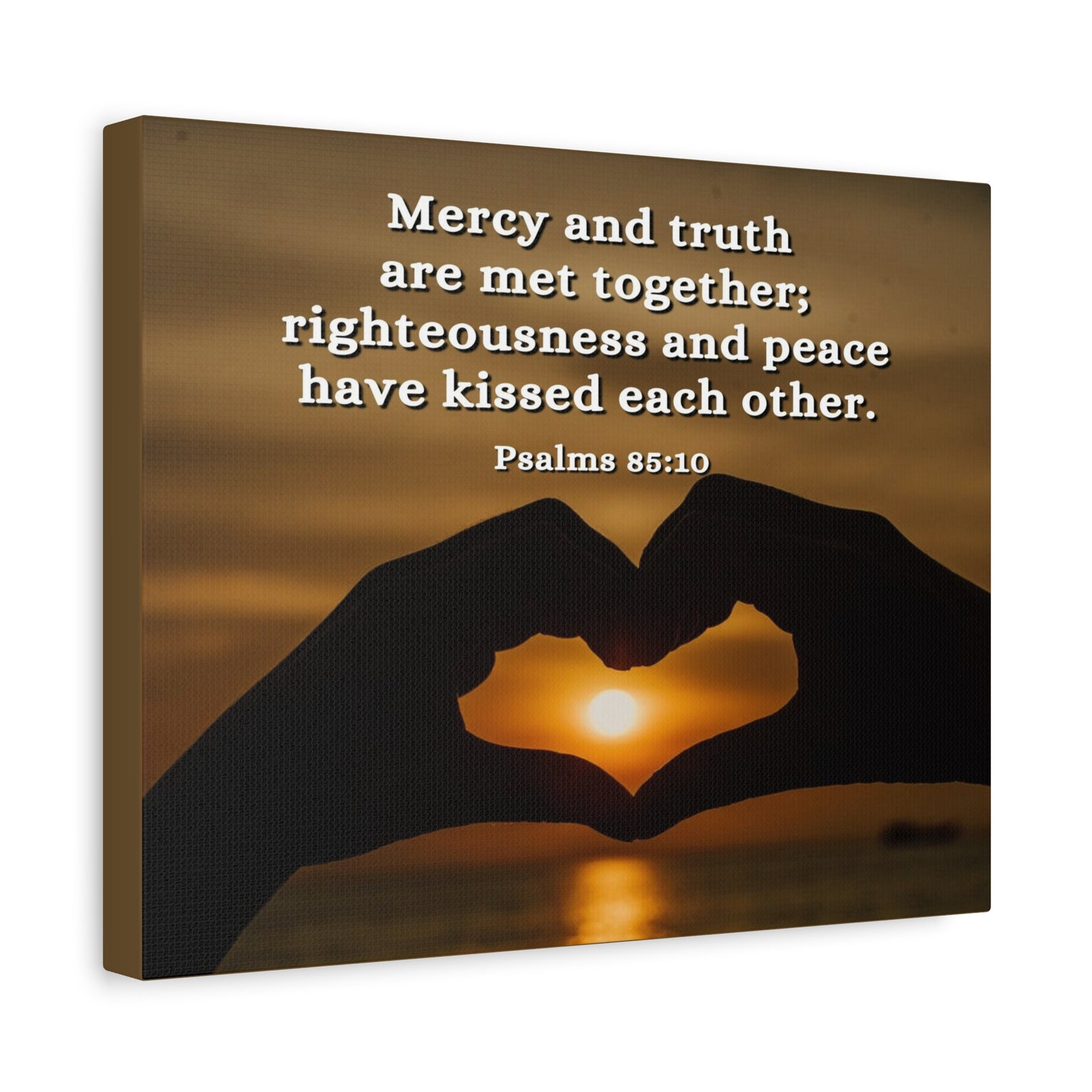 Scripture Walls Mercy And Truth Psalms 85:10 Bible Verse Canvas Christian Wall Art Ready to Hang-Express Your Love Gifts