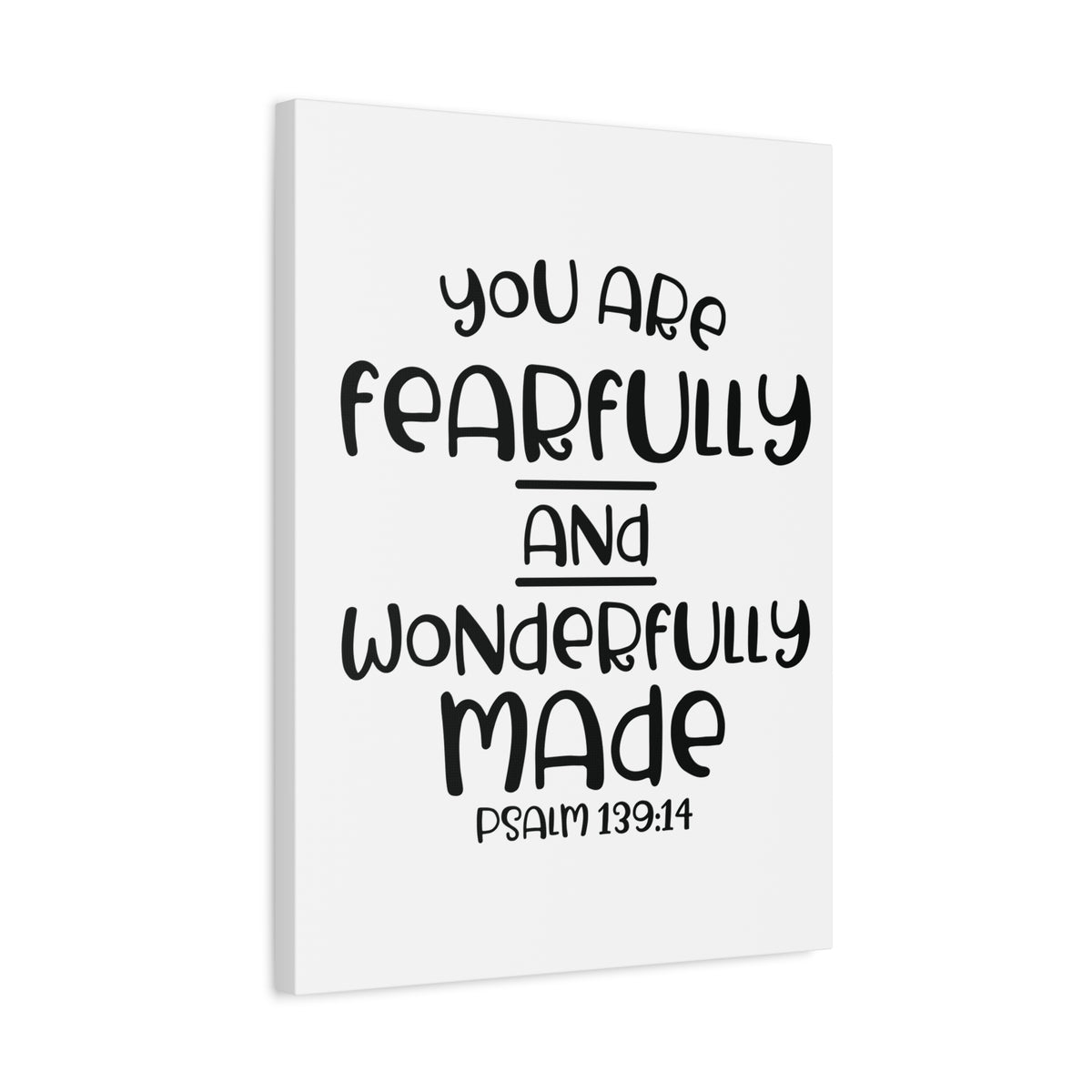 Scripture Canvas You Are Fearfully Psalm 139:14 Christian Wall Art Bible Verse Print Ready to Hang-Express Your Love Gifts