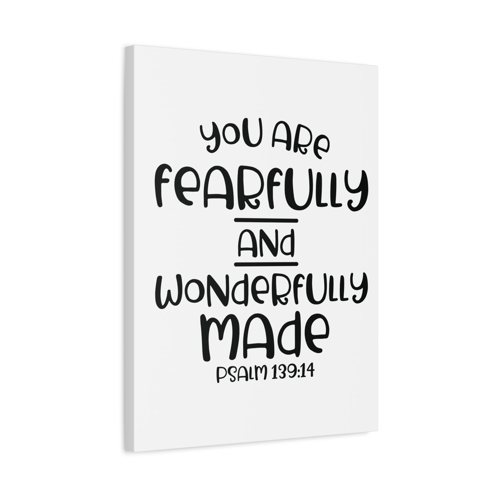 Scripture Canvas You Are Fearfully Psalm 139:14 Christian Wall Art Bible Verse Print Ready to Hang-Express Your Love Gifts