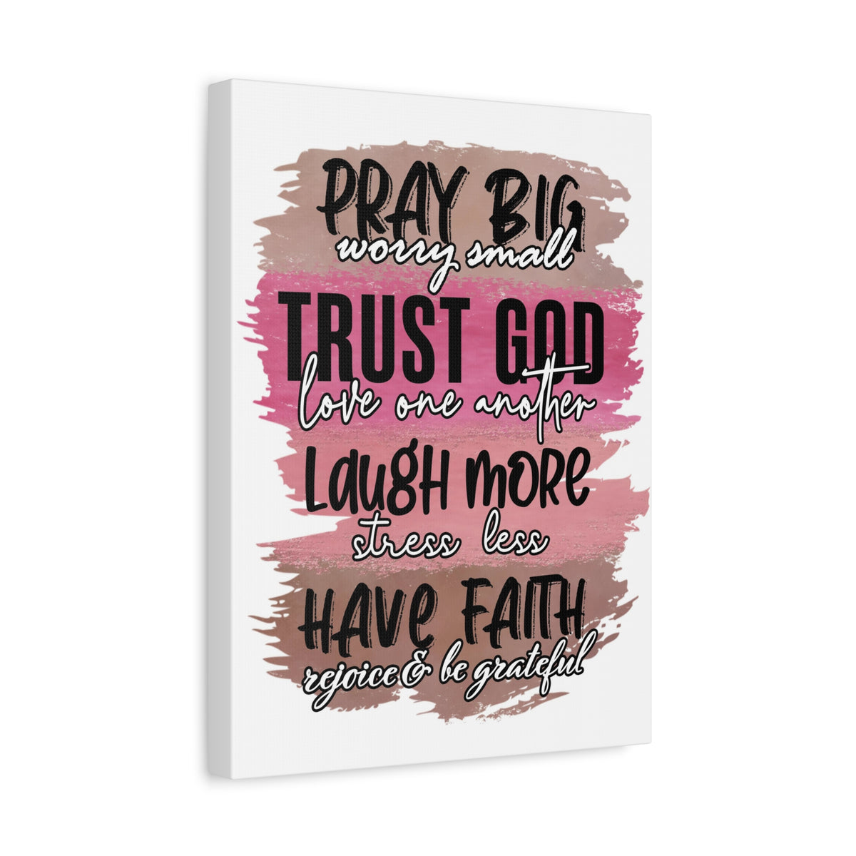 Scripture Canvas Pray Big, Trust God Psalm 37:3 Christian Wall Art Bible Verse Print Ready to Hang-Express Your Love Gifts