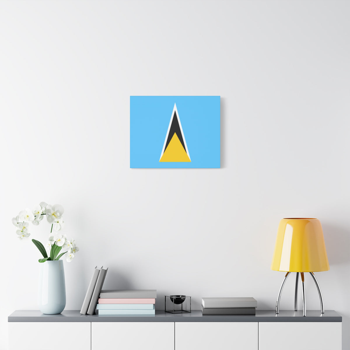 Saint Lucia Country Flag Canvas Vibrant Wall Art Unframed Home Decor-Express Your Love Gifts