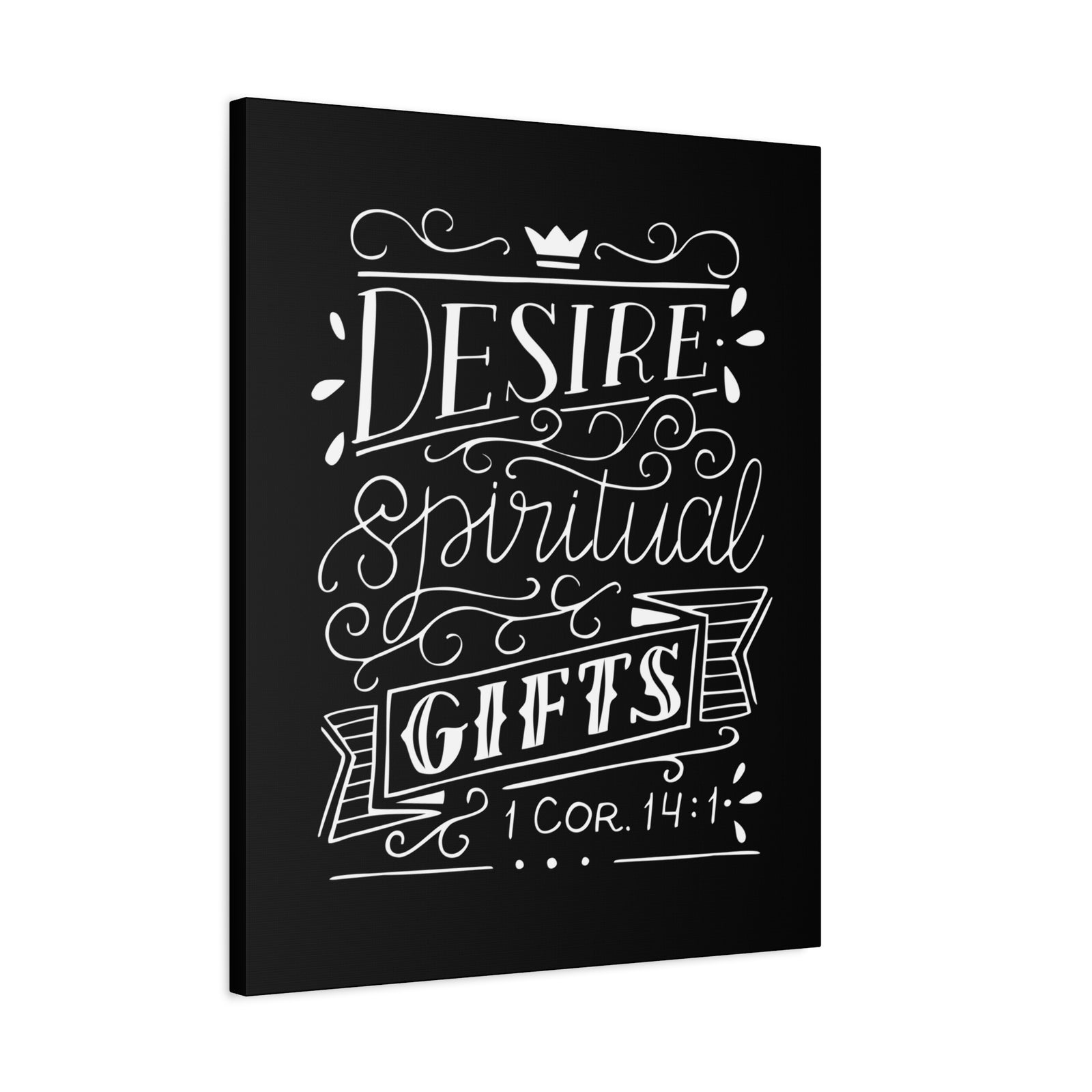 Scripture Canvas Desire Spiritual Gifts 1 Corinthians 14:1 Christian Wall Art Bible Verse Print Ready To Hang-Express Your Love Gifts