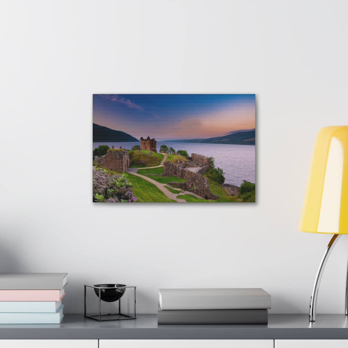 Ruins of Urquhart Castle Ness Scotland Nature Wilderness Photography Canvas Wall Art for Home Decor Ready-to-Hang-Express Your Love Gifts