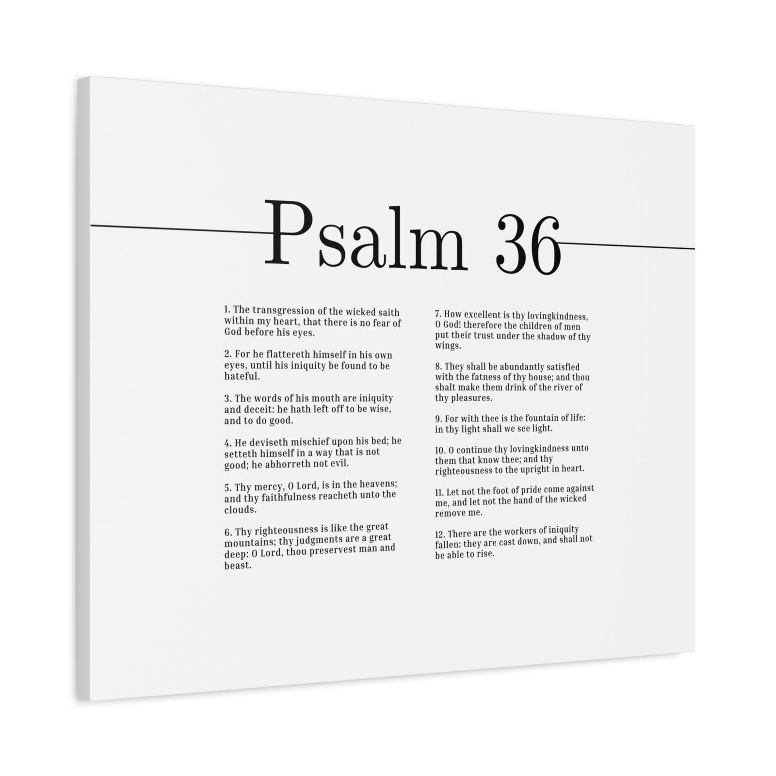 Scripture Canvas In Thy Light Shall We See Light Psalm 36 Christian Wall Art Bible Verse Print Ready to Hang-Express Your Love Gifts