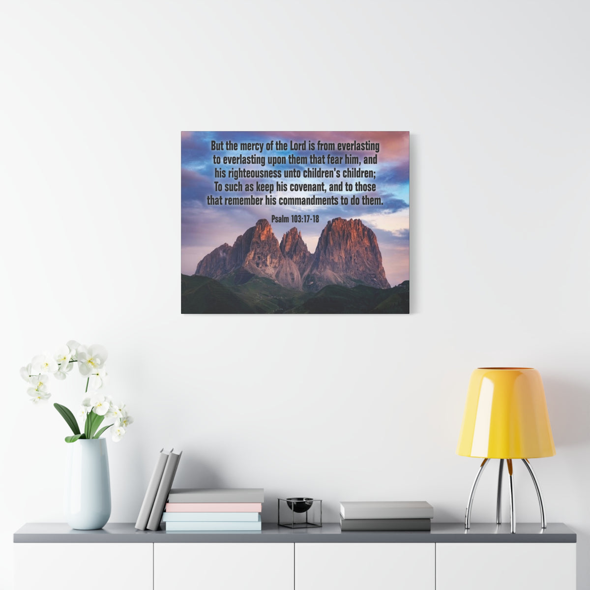 Bible Verse Canvas The Mercy of The Lord Psalm 118:24 Christian Home Decor Scripture Art-Express Your Love Gifts