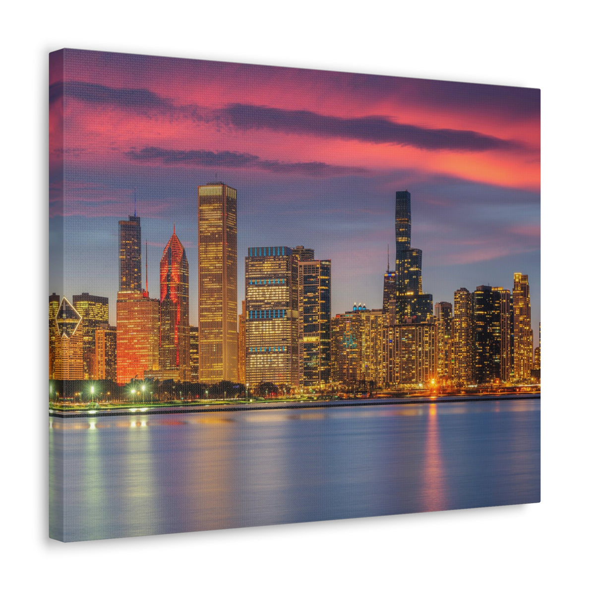 Las Vegas Night Skyline Canvas Artwork High-Quality Breathtaking Stunning Cityscape for Home Decor Ready to Hang-Express Your Love Gifts