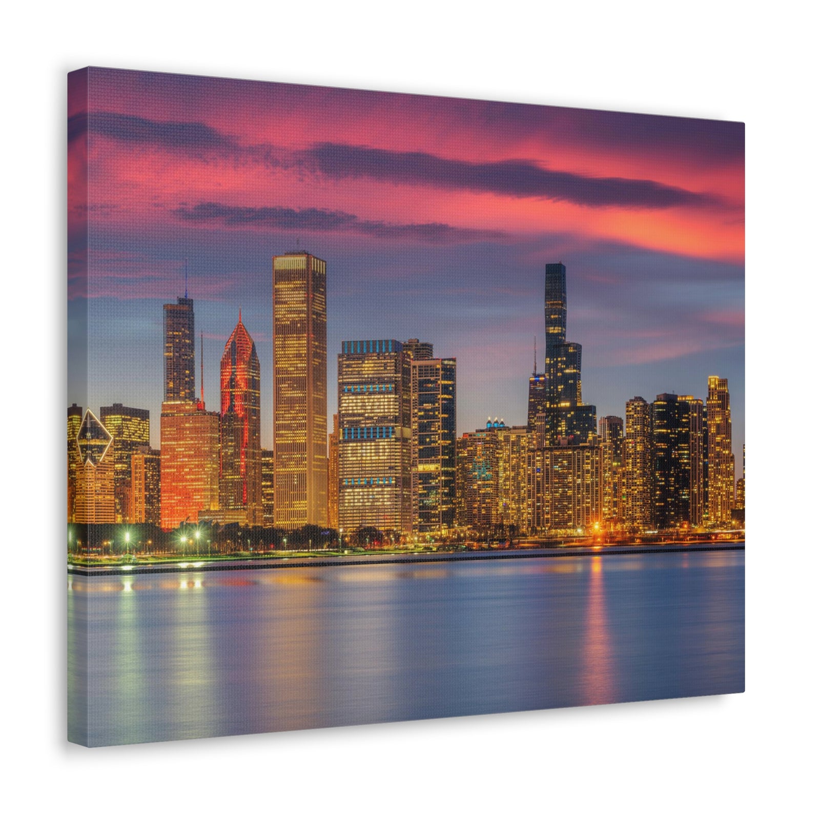 Las Vegas Night Skyline Canvas Artwork High-Quality Breathtaking Stunning Cityscape for Home Decor Ready to Hang-Express Your Love Gifts
