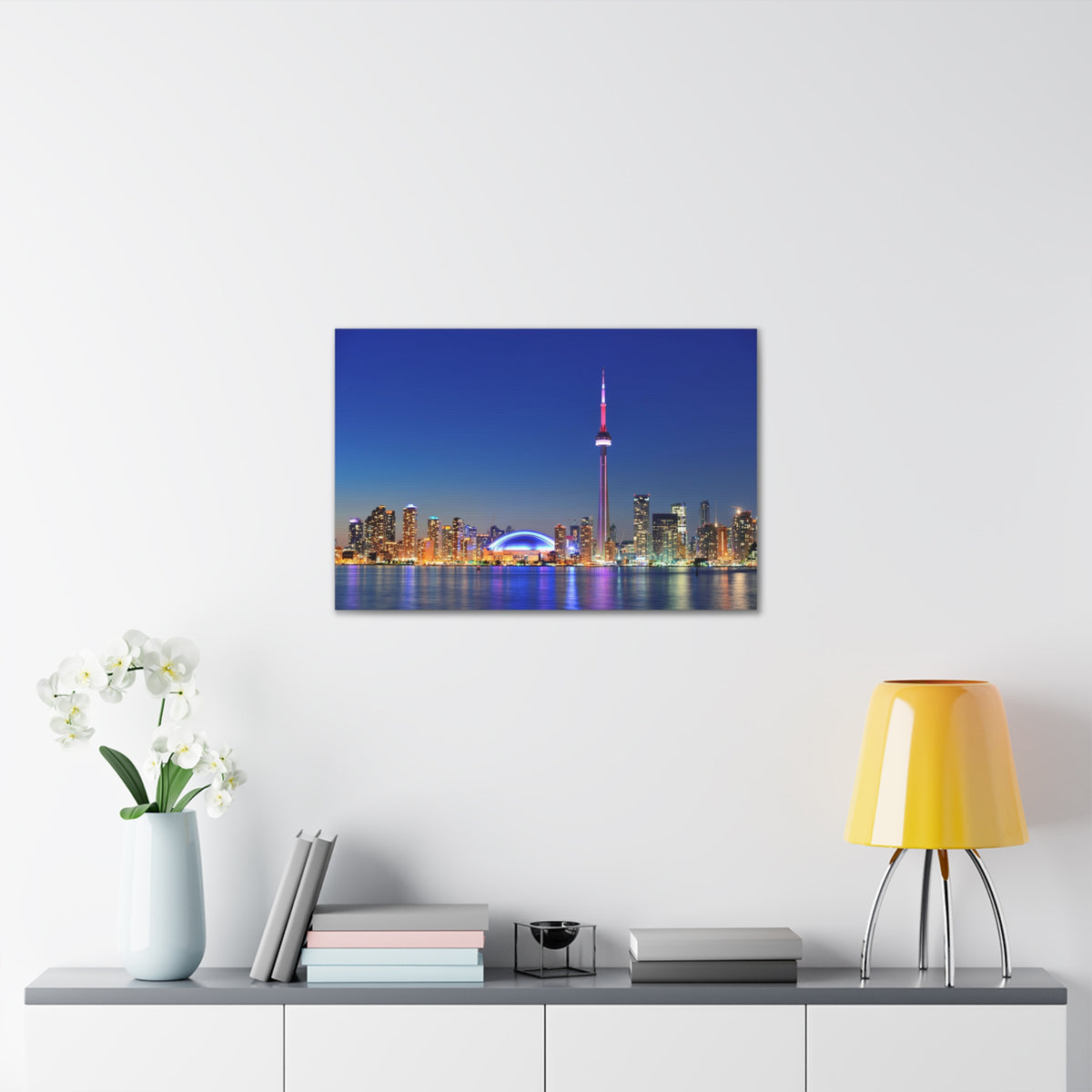 Toronto Night Skyline Canvas Artwork High-Quality Breathtaking Stunning Cityscape for Home Decor Ready to Hang-Express Your Love Gifts