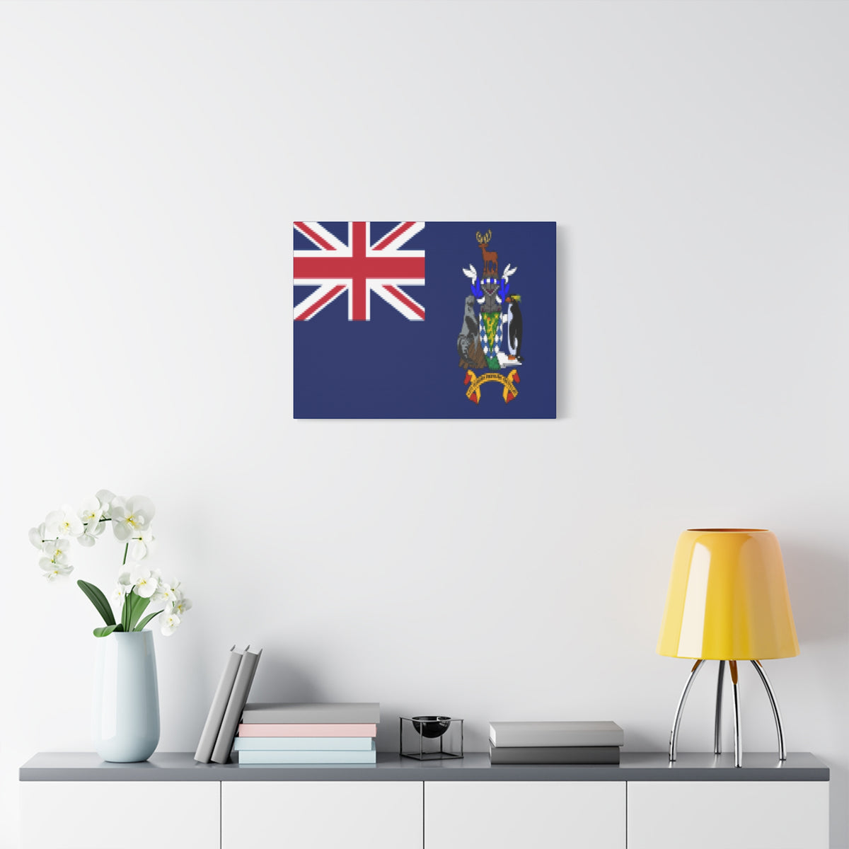 South Georgia Country Flag Canvas Vibrant Wall Art Unframed Home Decor-Express Your Love Gifts