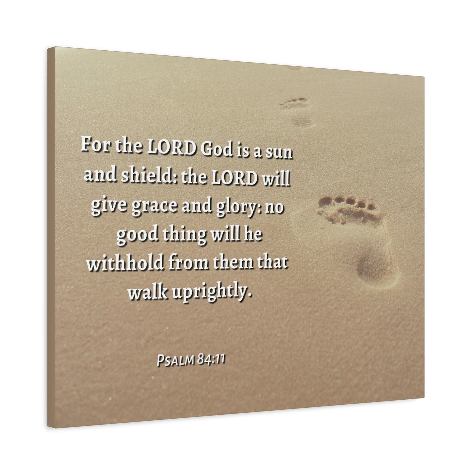 Scripture Canvas Grace And Glory Psalms 84:11 Christian Wall Art Bible Verse Print Ready to Hang-Express Your Love Gifts