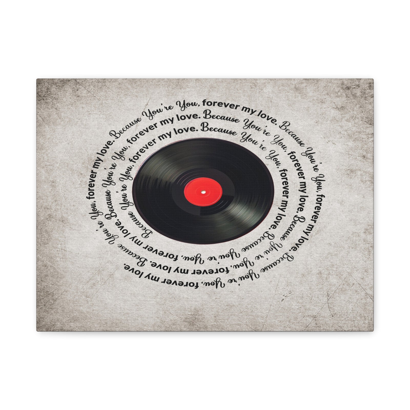 Personalized To My Wife Forever My Love Vinyl Record Canvas Wall Art – Perfect Gift for Music Lovers & Soulmates-Express Your Love Gifts