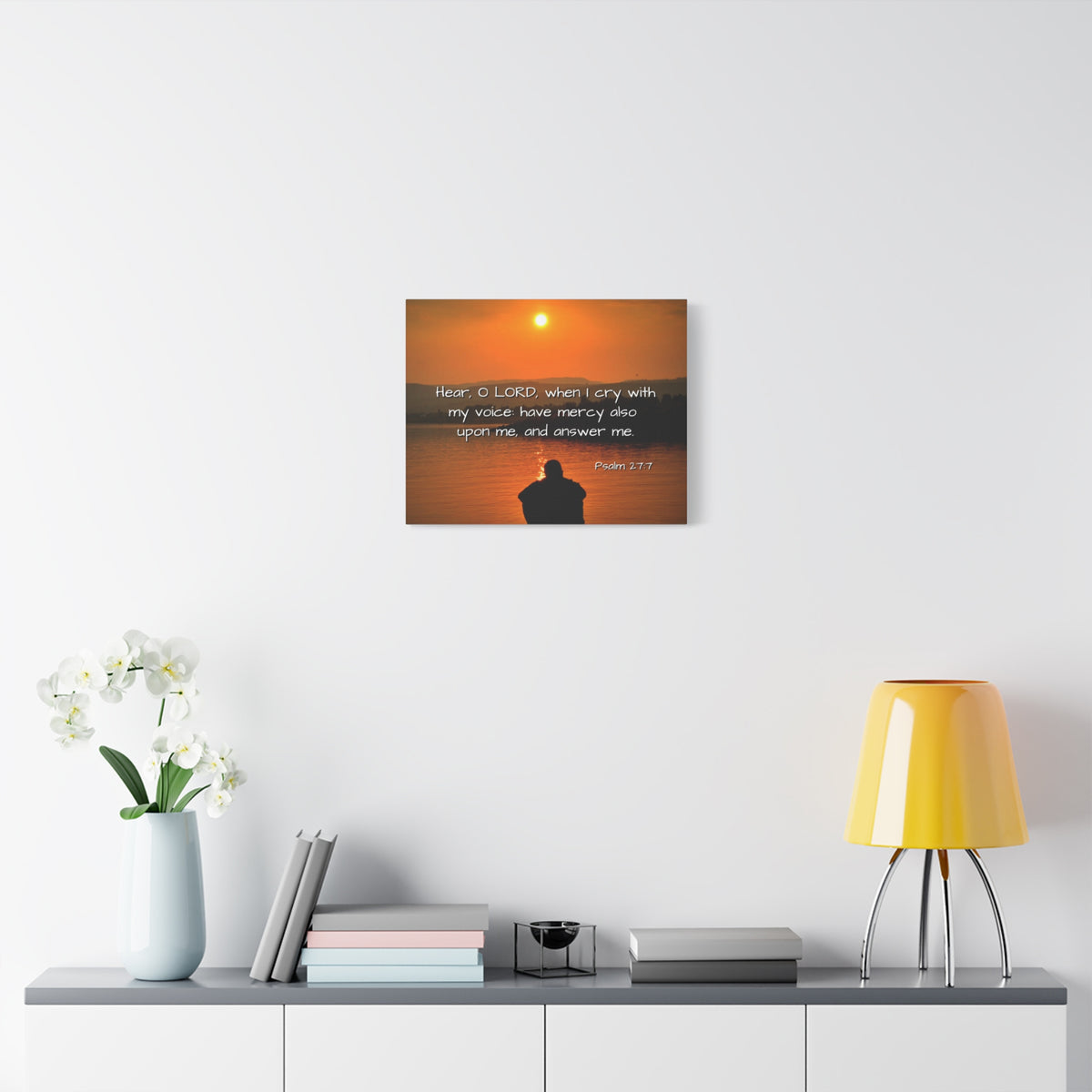 Scripture Walls Have Mercy Psalm 27:7 Bible Verse Canvas Christian Wall Art Ready to Hang-Express Your Love Gifts