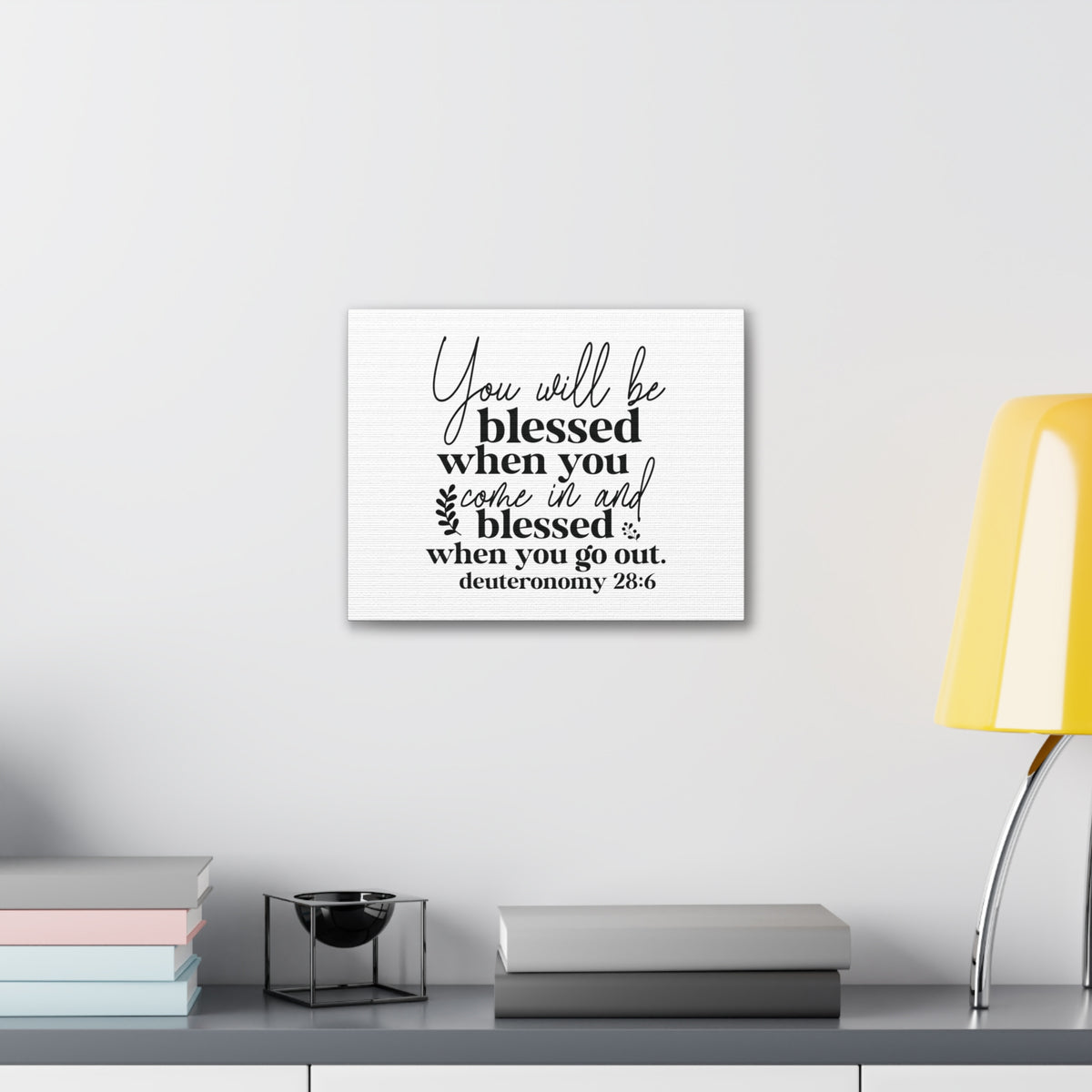 Scripture Walls Deuteronomy 28:6 You Will Be Blessed Bible Verse Canvas Christian Wall Art Ready to Hang Unframed-Express Your Love Gifts