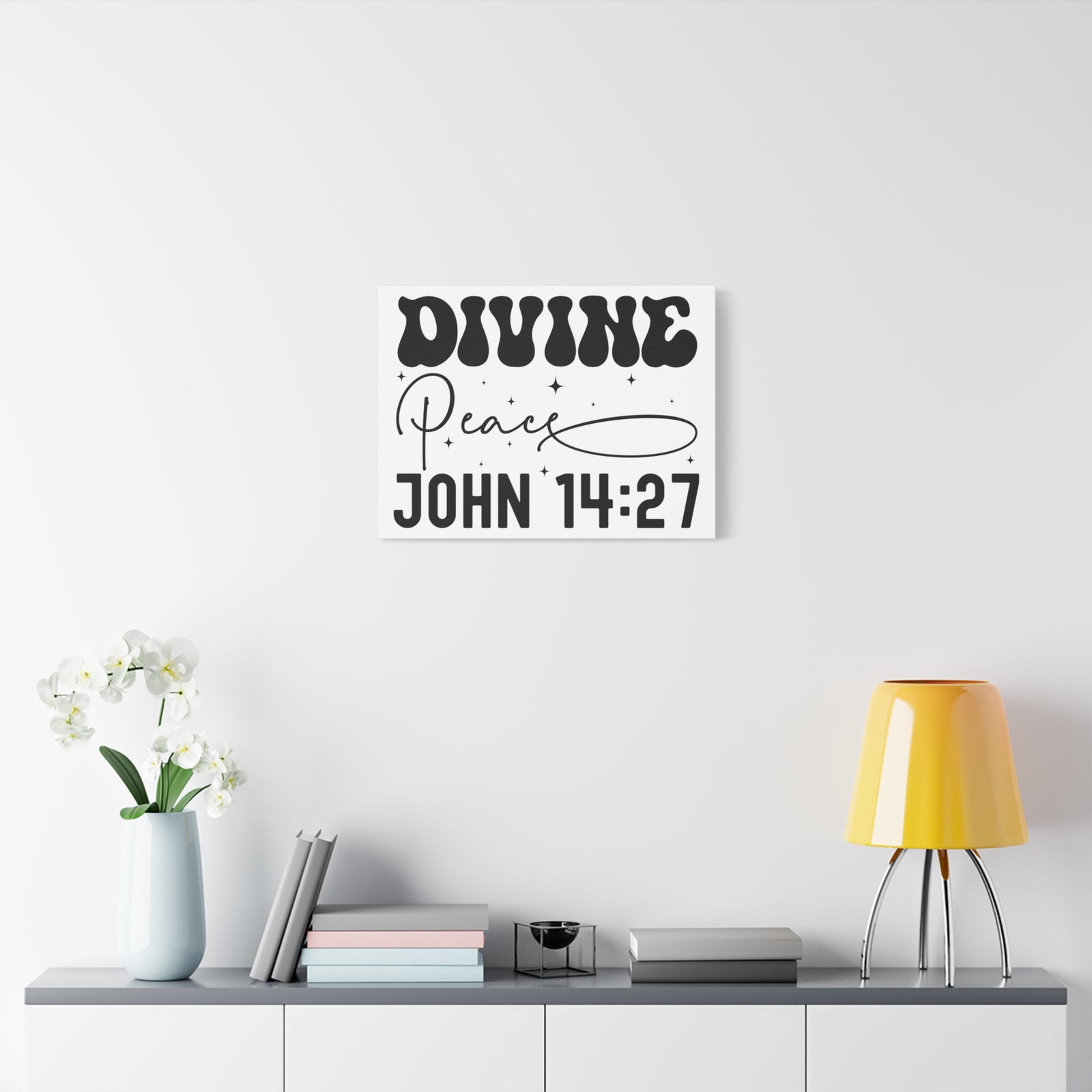 Scripture Walls John 14:27 Divine Peace Bible Verse Canvas Christian Wall Art Ready to Hang Unframed-Express Your Love Gifts