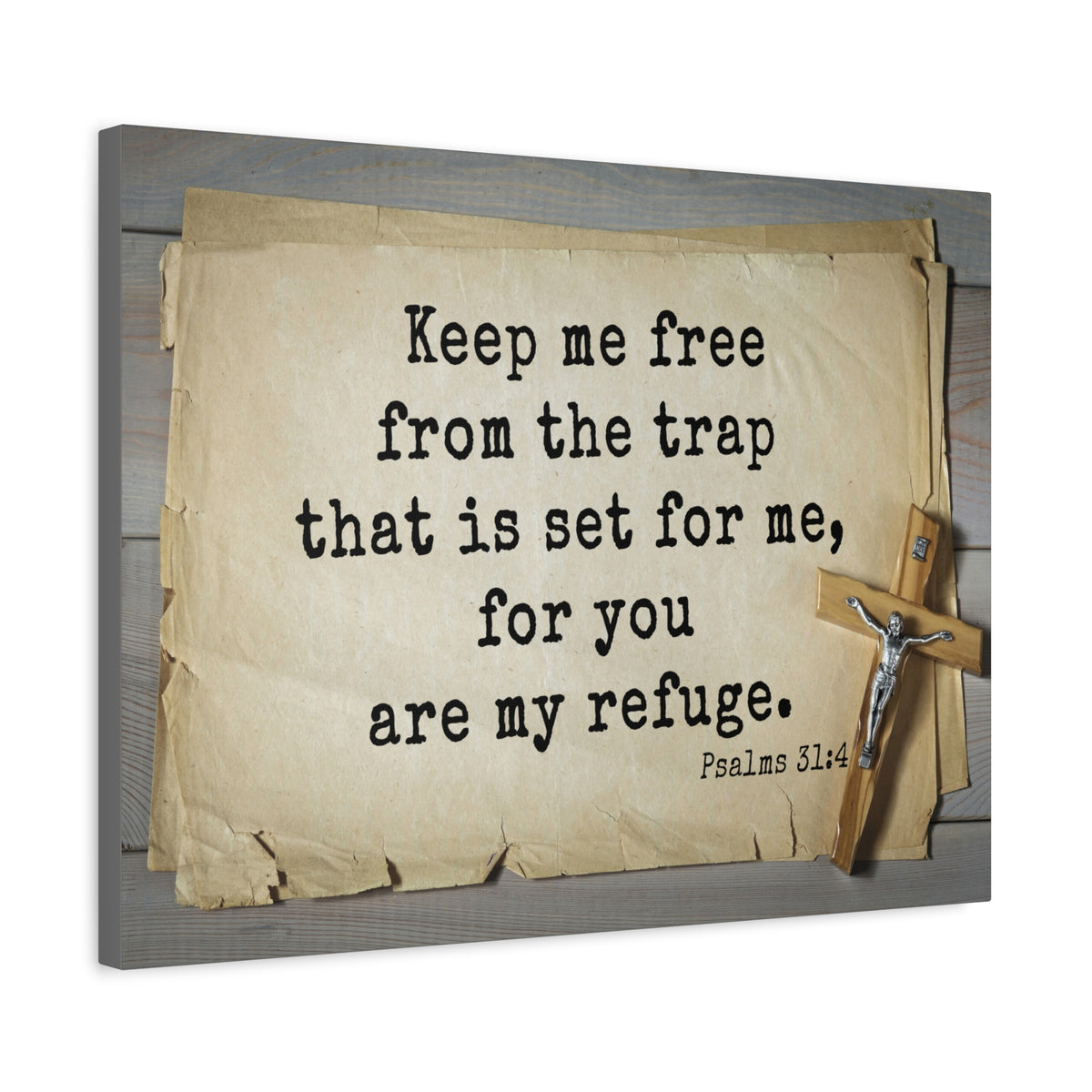 Scripture Walls Keep Me Free Psalms 31:4 Bible Verse Canvas Christian Wall Art Ready to Hang-Express Your Love Gifts