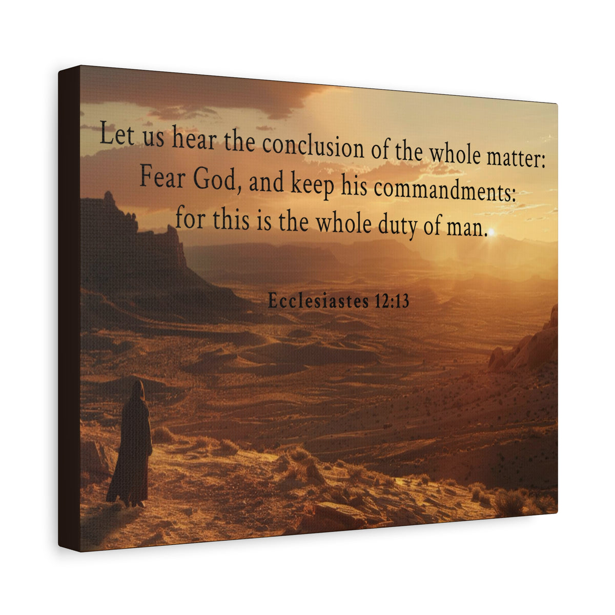 Scripture Walls Ecclesiastes 12:13 Bible Verse Canvas Christian Wall Art Ready to Hang Unframed-Express Your Love Gifts