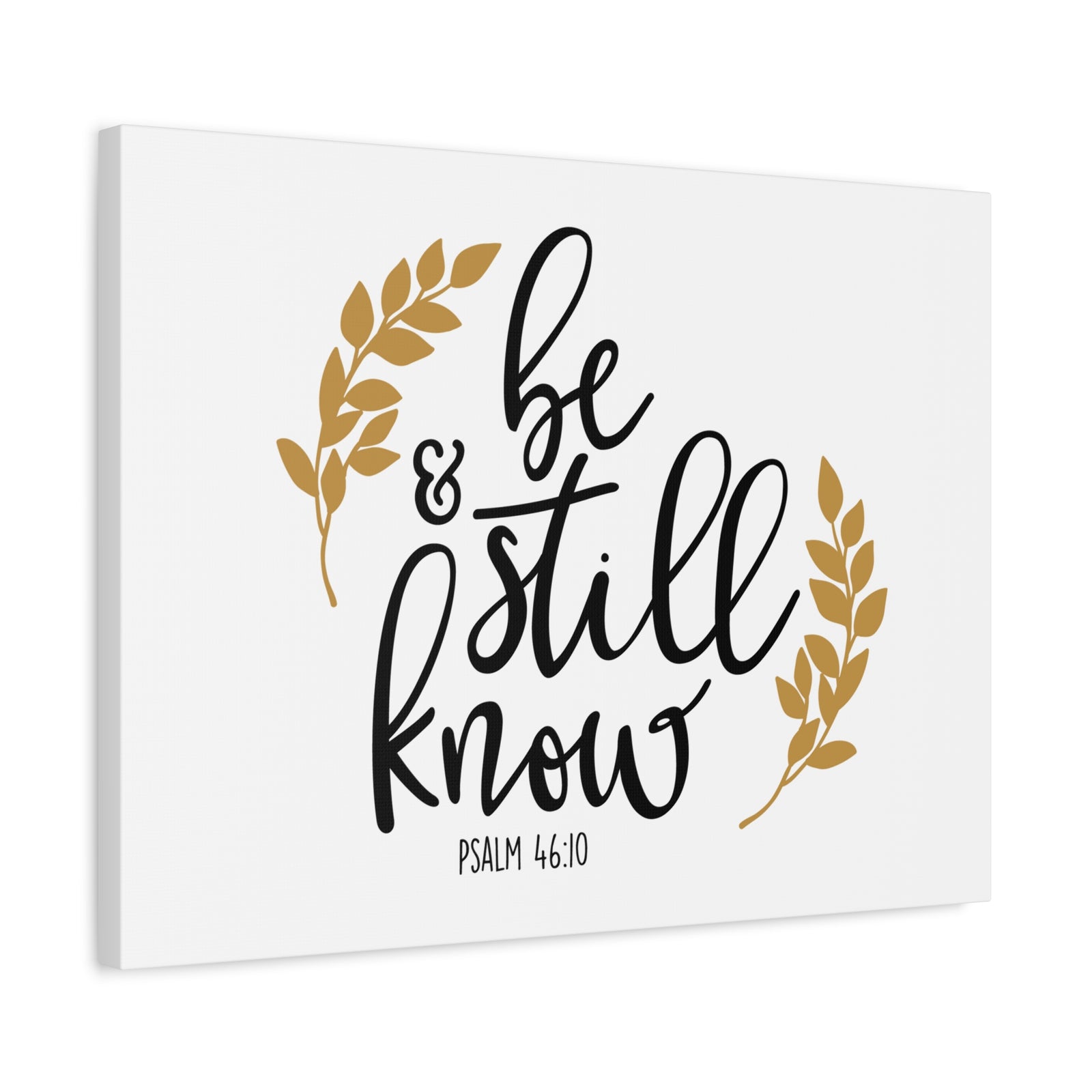 Scripture Canvas Be Still & Know Psalm 46:10 Christian Wall Art Bible Verse Print Ready to Hang-Express Your Love Gifts