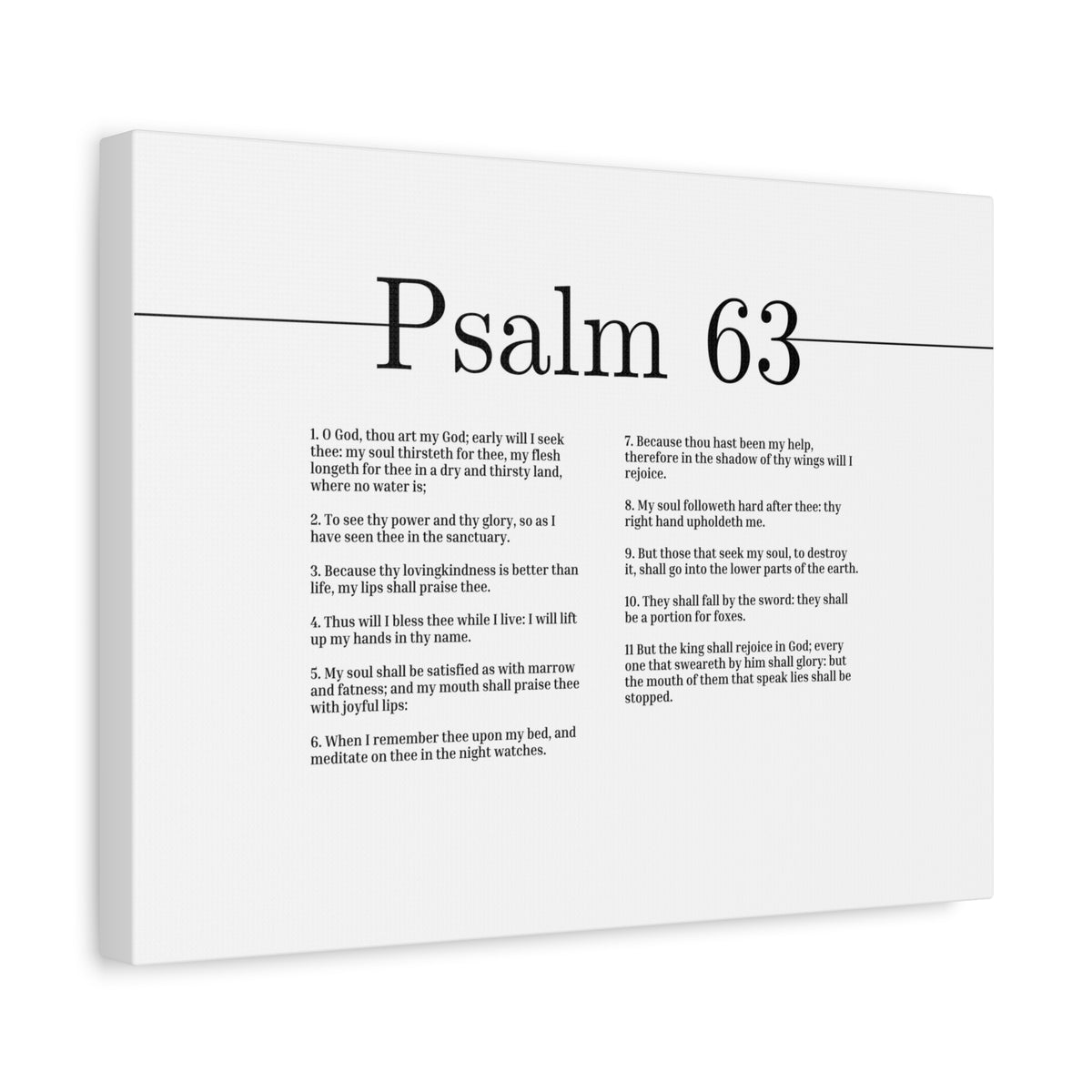 Scripture Canvas Thy Power And Thy Glory Psalm 63 Christian Wall Art Bible Verse Print Ready to Hang-Express Your Love Gifts