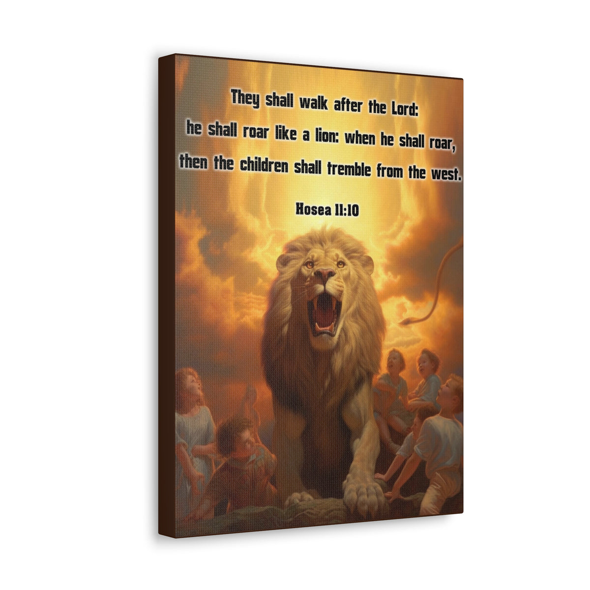 Scripture Walls They Shall Walk After the Lord Hosea 11:10 Christian Wall Art Print Ready to Hang Unframed-Express Your Love Gifts