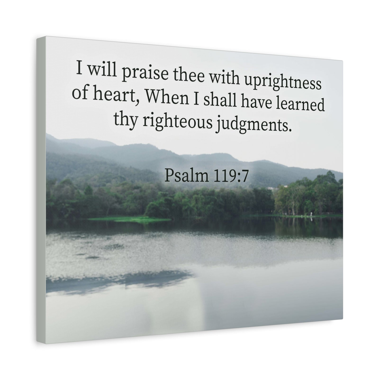 Bible Verse Canvas Righteous Judgments Psalm 119:7 Christian Home Decor Scripture Art-Express Your Love Gifts