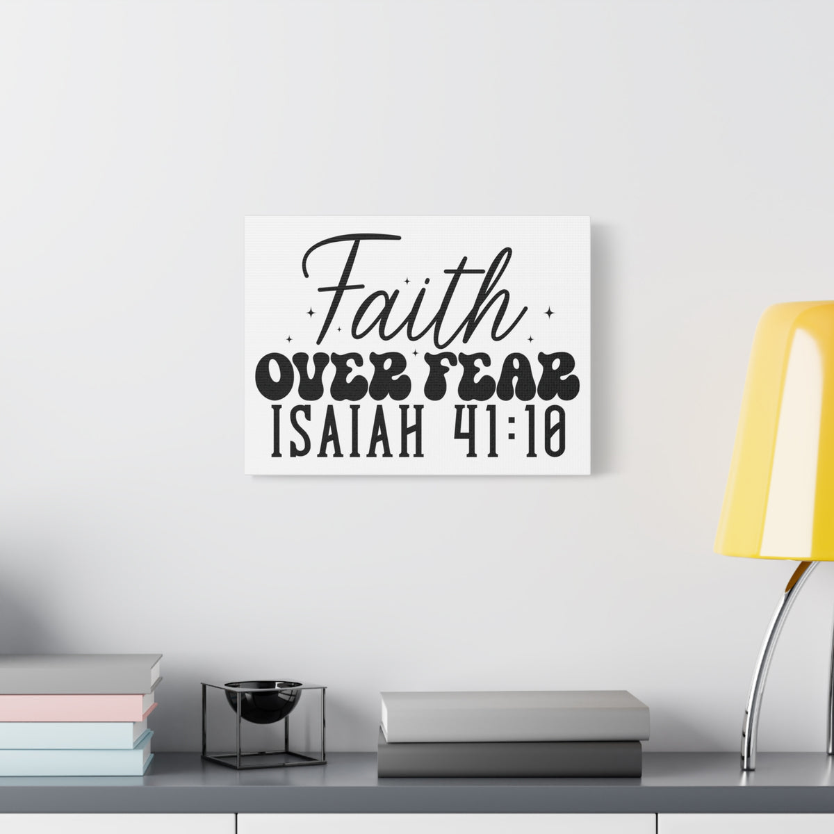Scripture Walls Isaiah 41:10 Faith Over Fear Bible Verse Canvas Christian Wall Art Ready to Hang Unframed-Express Your Love Gifts