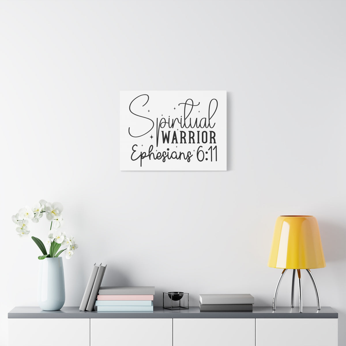 Scripture Walls Ephesians 6:11 A Spiritual Warrior Bible Verse Canvas Christian Wall Art Ready to Hang Unframed-Express Your Love Gifts