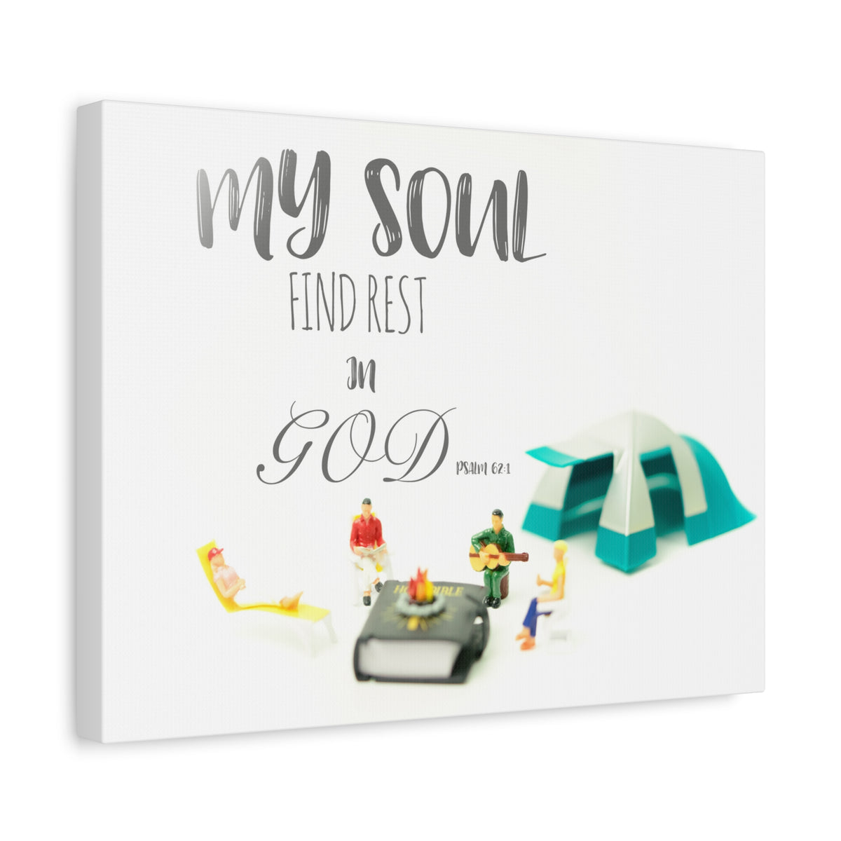 Scripture Walls Rest In God Psalm 62:1 Bible Verse Canvas Christian Wall Art Bible Verse Print Ready To Hang-Express Your Love Gifts