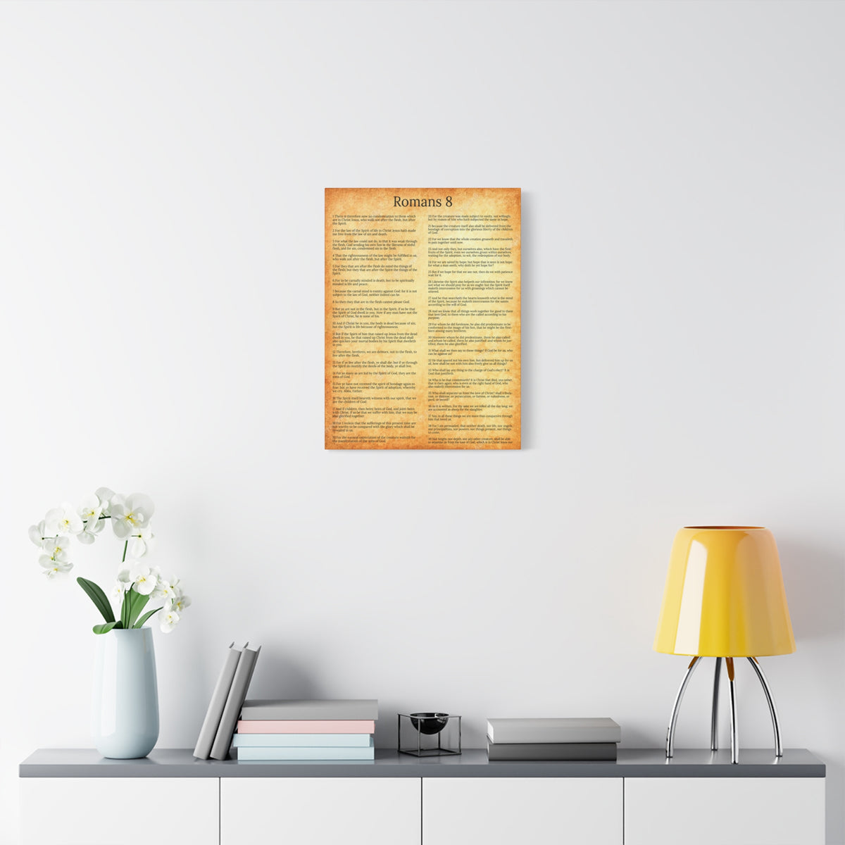 Scripture Walls Glorification Romans 8 Chapter Gold Christian Wall Art Print Ready to Hang Unframed-Express Your Love Gifts