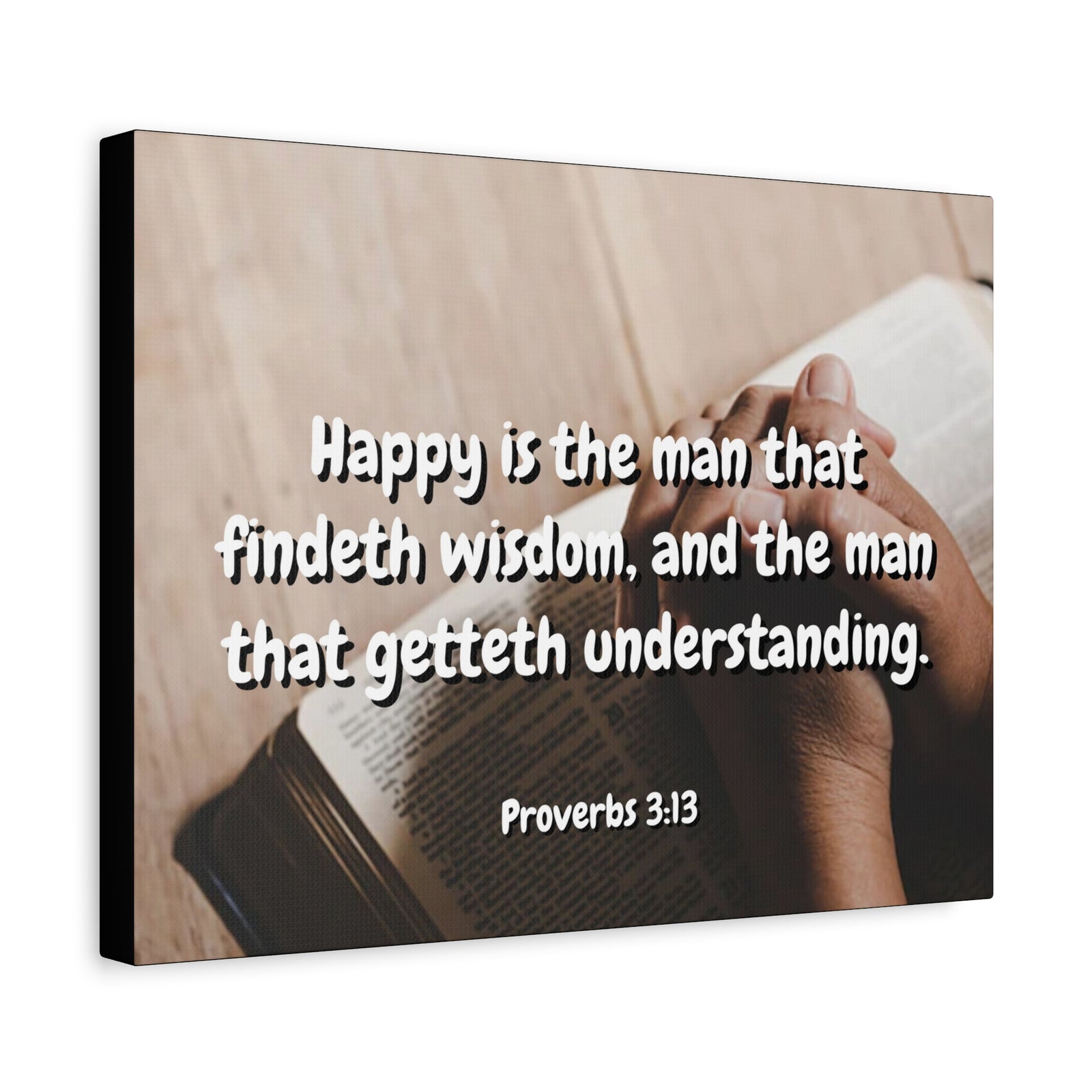 Scripture Walls Findeth Wisdom Proverbs 3:13 Bible Verse Canvas Christian Wall Art Ready to Hang-Express Your Love Gifts