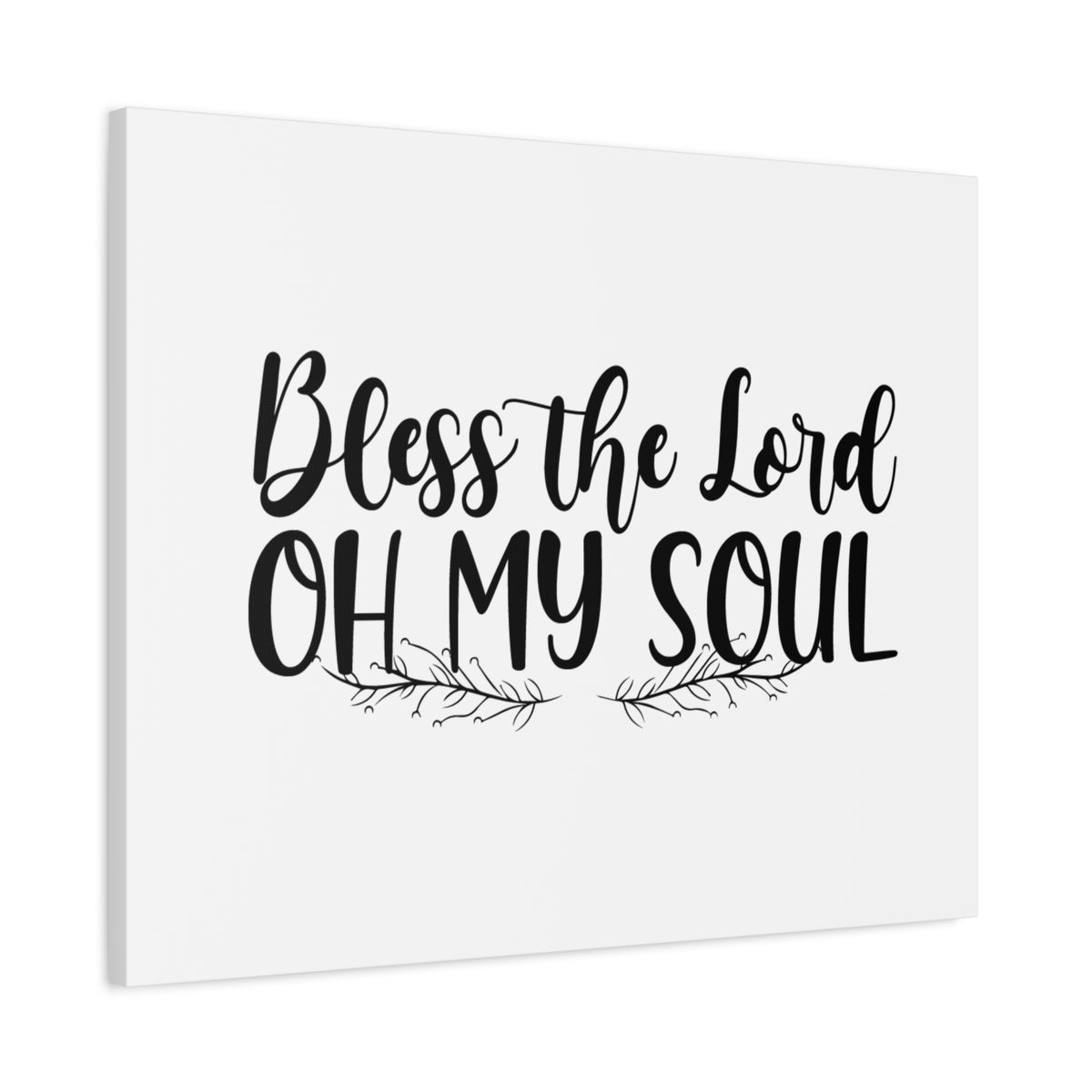 Scripture Canvas Bless The Lord, Oh My Soul Psalm 103:1 Christian Wall Art Bible Verse Print Ready to Hang-Express Your Love Gifts