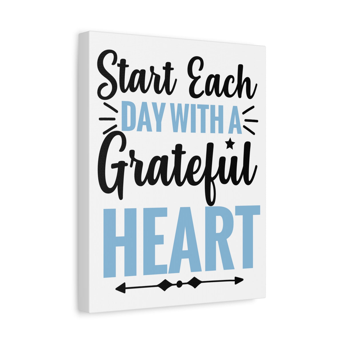 Scripture Canvas A Grateful Heart Psalm 107:1 Christian Wall Art Print Ready to Hang-Express Your Love Gifts