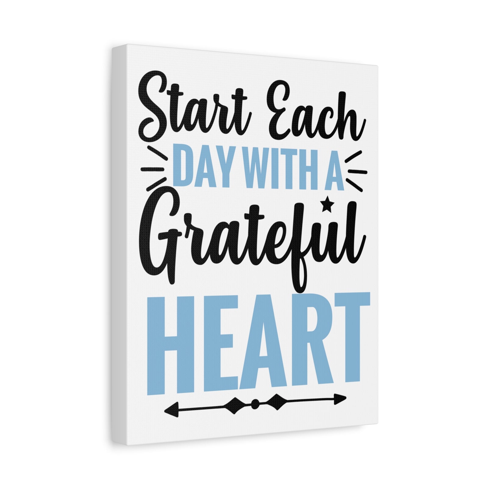 Scripture Canvas A Grateful Heart Psalm 107:1 Christian Wall Art Print Ready to Hang-Express Your Love Gifts