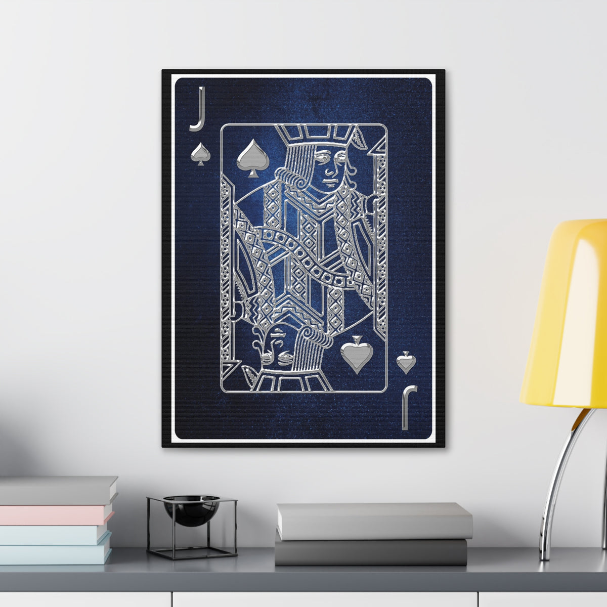 Jack Of Spades Space Background Playing Card Canvas Wall Art for Home Decor Ready-to-Hang-Express Your Love Gifts