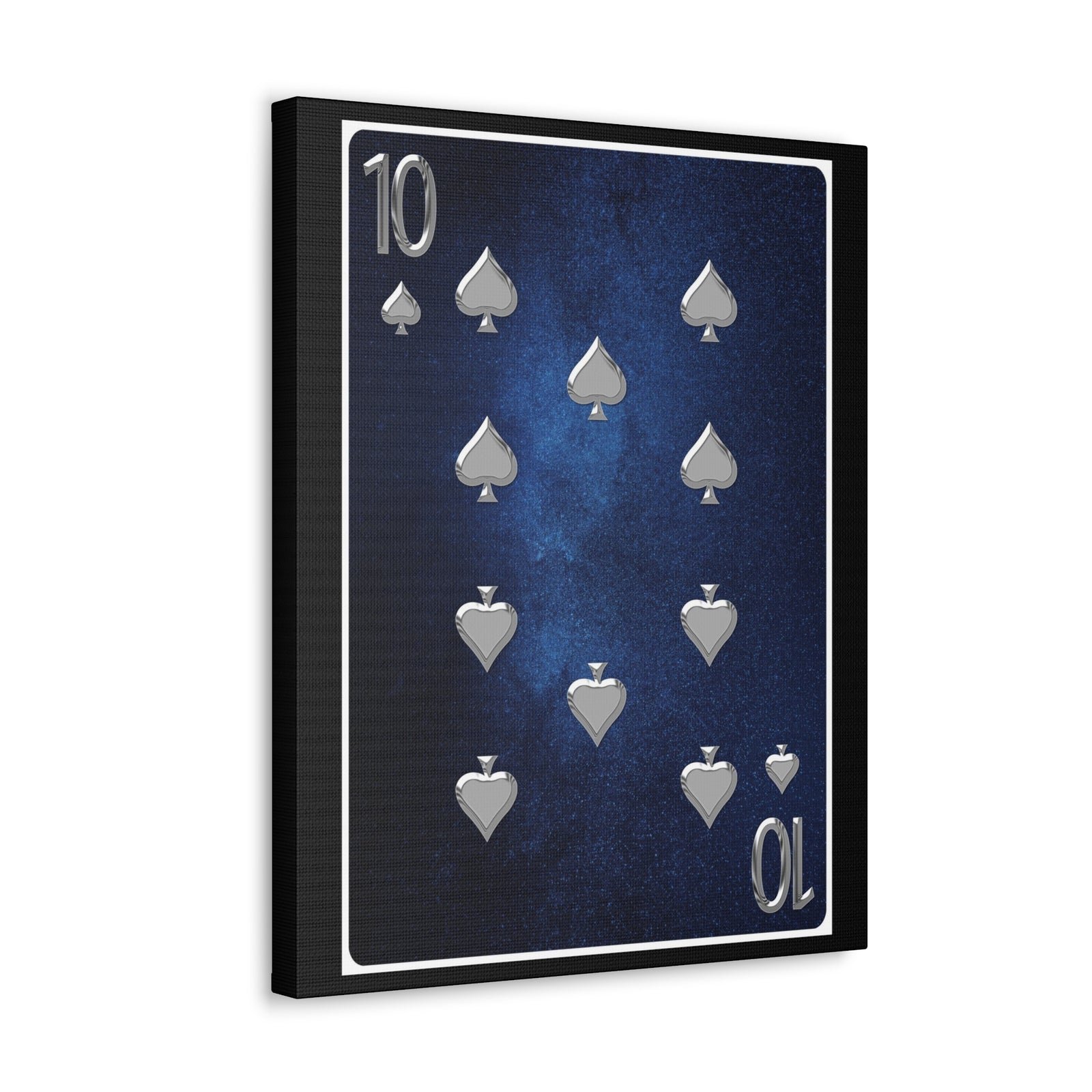 Ten Of Spades Space Background Playing Card Canvas Wall Art for Home Decor Ready-to-Hang-Express Your Love Gifts