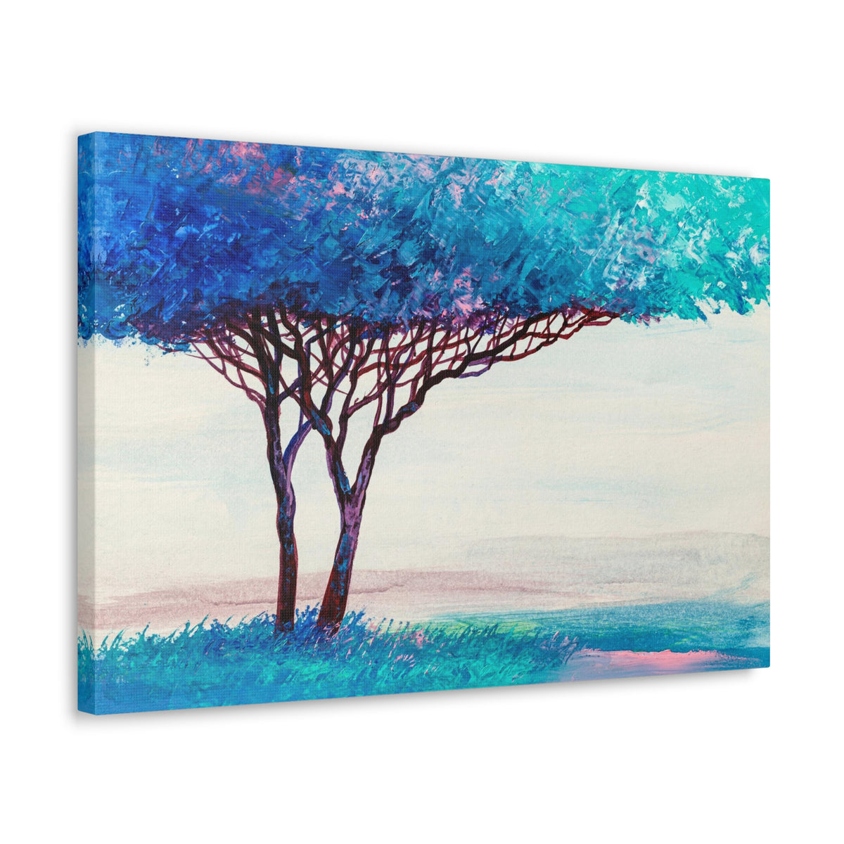 Oil Painting Landscape Abstract Tree Hand Painted Contemporary Art Canvas Wall Art for Home Decor Ready-to-Hang-Express Your Love Gifts