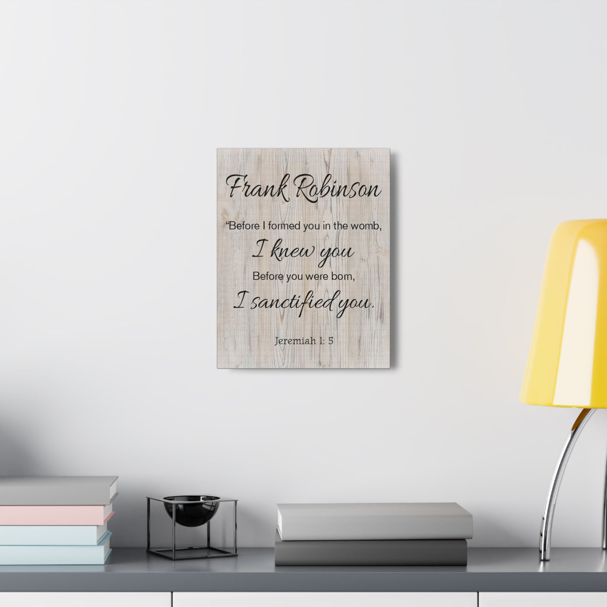 Scripture Walls Personalized I Sanctified You Jeremiah 1:5 Bible Chapter Canvas Christian Wall Art Ready to Hang-Express Your Love Gifts