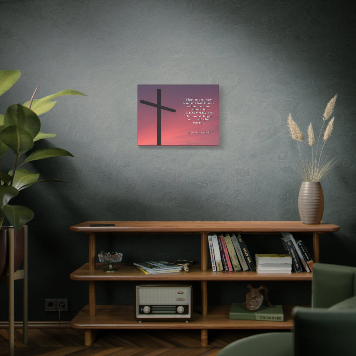 Scripture Canvas Most High Psalms 83:18 Christian Wall Art Bible Verse Print Ready to Hang-Express Your Love Gifts