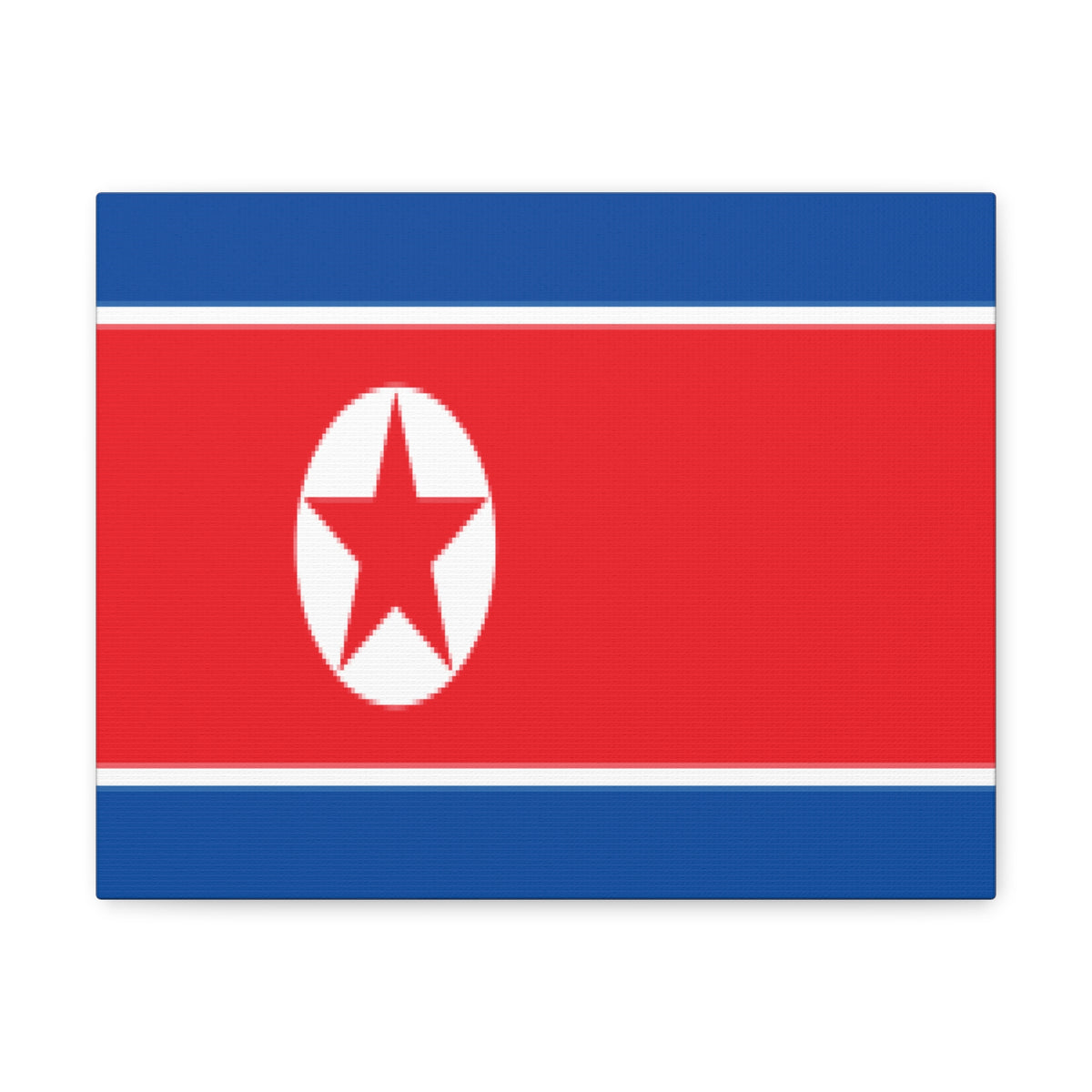 North Korea Country Flag Canvas Vibrant Wall Art Unframed Home Decor-Express Your Love Gifts
