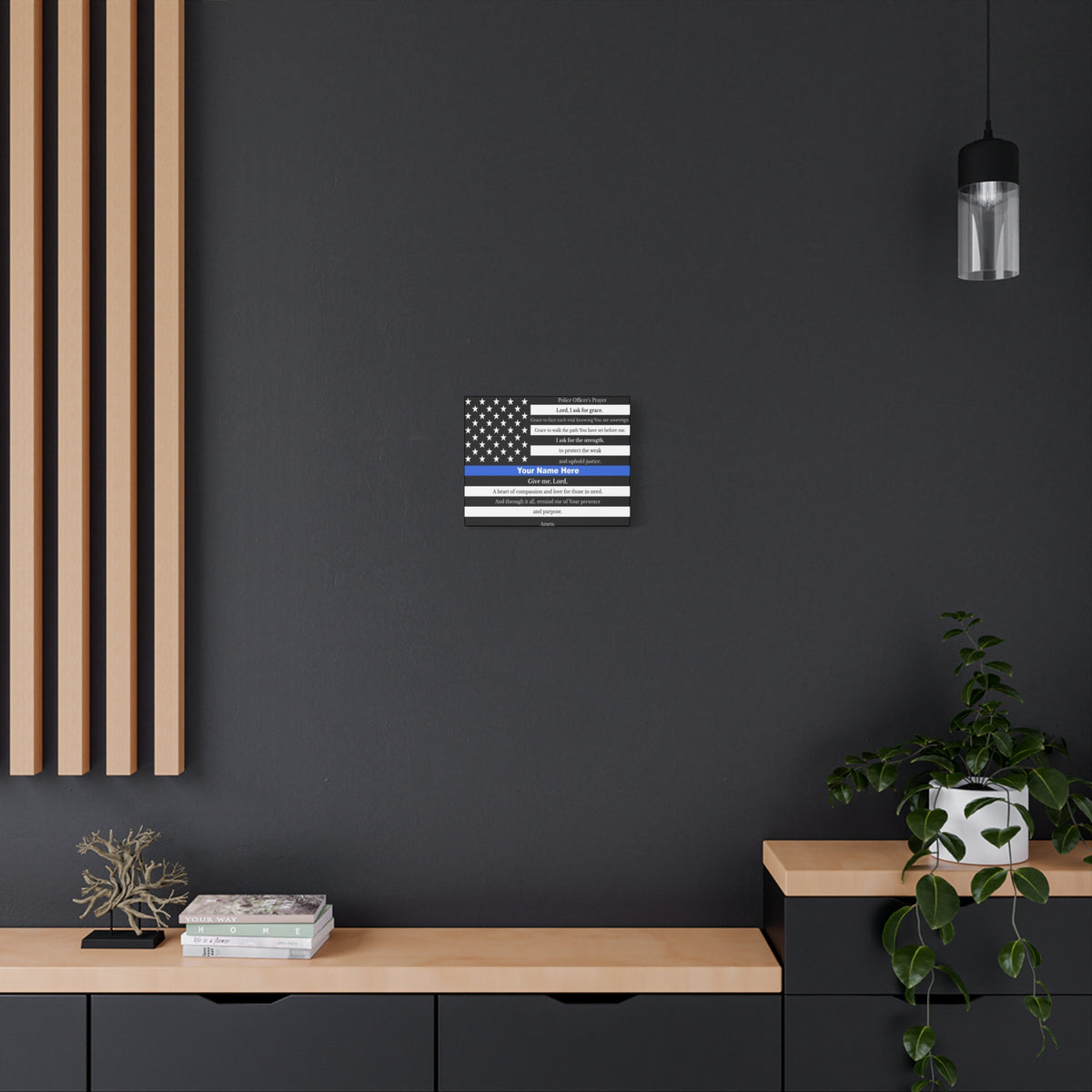 Scripture Walls Personalized Police Prayer Bible Canvas Christian Wall Art Ready to Hang Unframed-Express Your Love Gifts