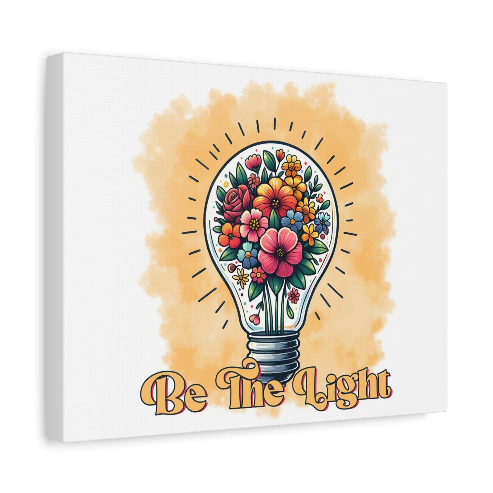 Scripture Walls Be The Light Retro Bible Verse Canvas Christian Wall Art Ready to Hang Unframed-Express Your Love Gifts