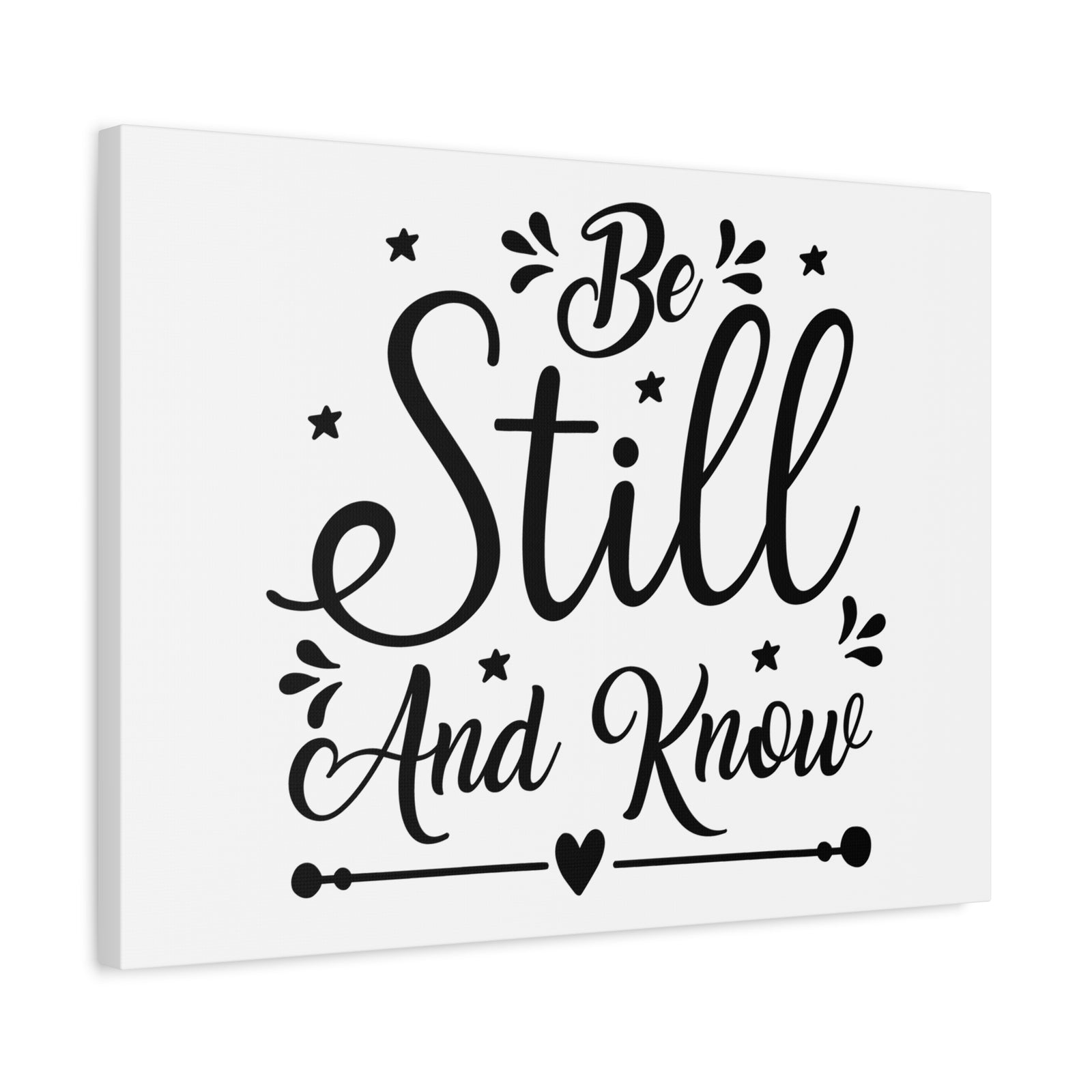 Scripture Canvas Be Still And Know Psalm 46:10 ESV Christian Wall Art Print Ready to Hang-Express Your Love Gifts