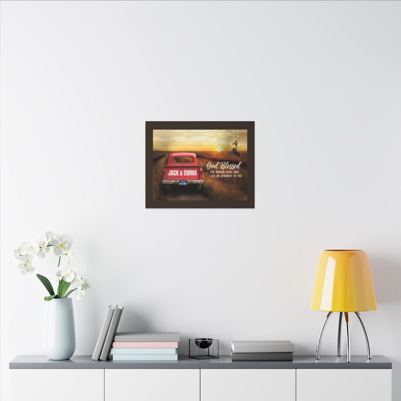 Personalized God Bless The Broken Road Custom Canvas Wall Art-Express Your Love Gifts