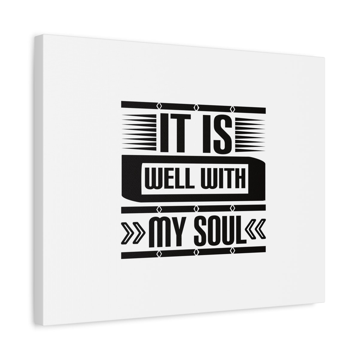 Scripture Canvas It Is Well With My Soul Psalm 42:7 White Christian Wall Art Bible Verse Print Ready to Hang-Express Your Love Gifts
