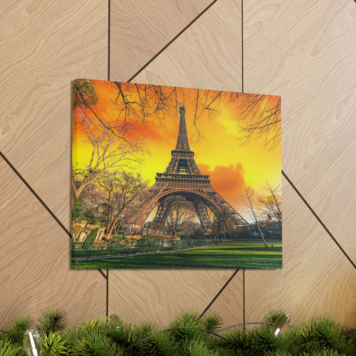 Fantastic View of Paris Eiffel Paris Eiffel Tower Couple France Canvas Artwork High-Quality Breathtaking French City for Home Decor Ready to Hang-Express Your Love Gifts