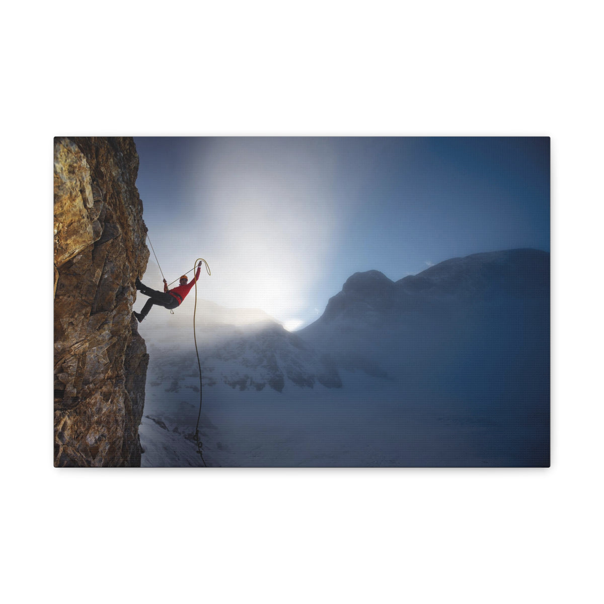 Mountain Rock Climbing Nature Wilderness Photography Canvas Wall Art for Home Decor Ready-to-Hang-Express Your Love Gifts